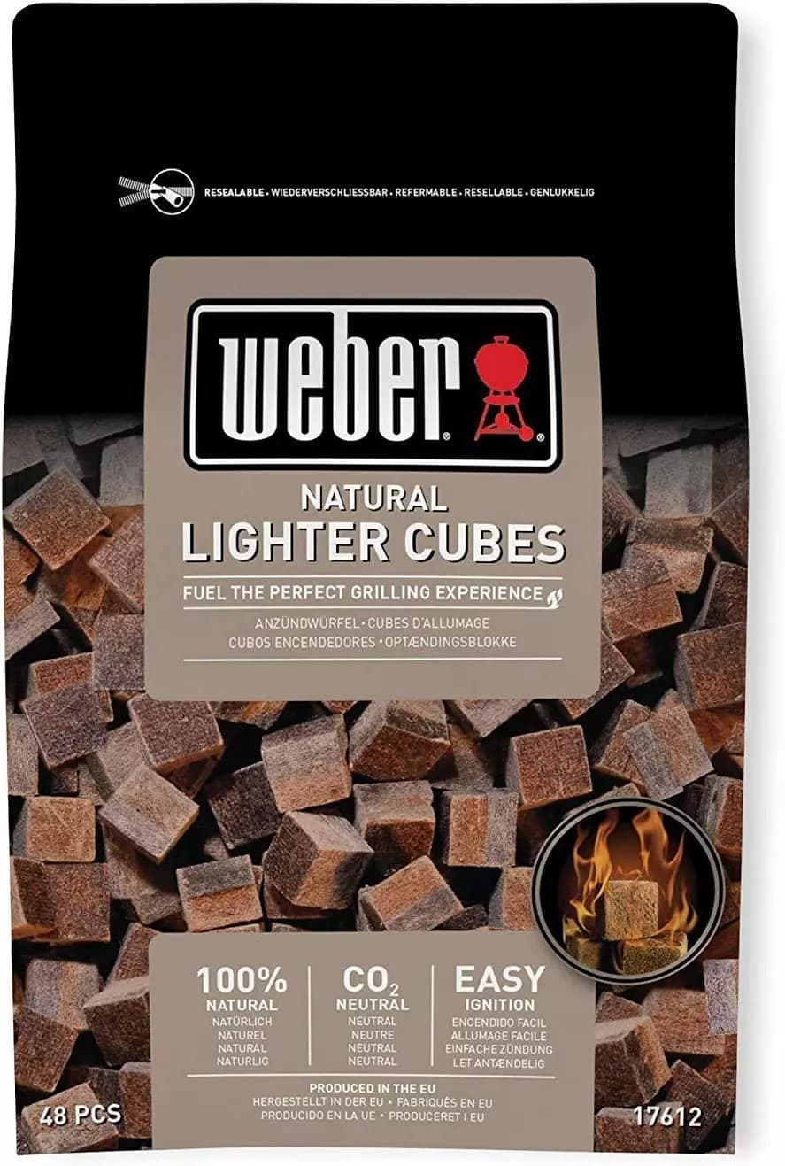 Weber Natural Lighter Cubes | BBQ Lighter Easy Ignition | 100% Natural Barbeque view 2