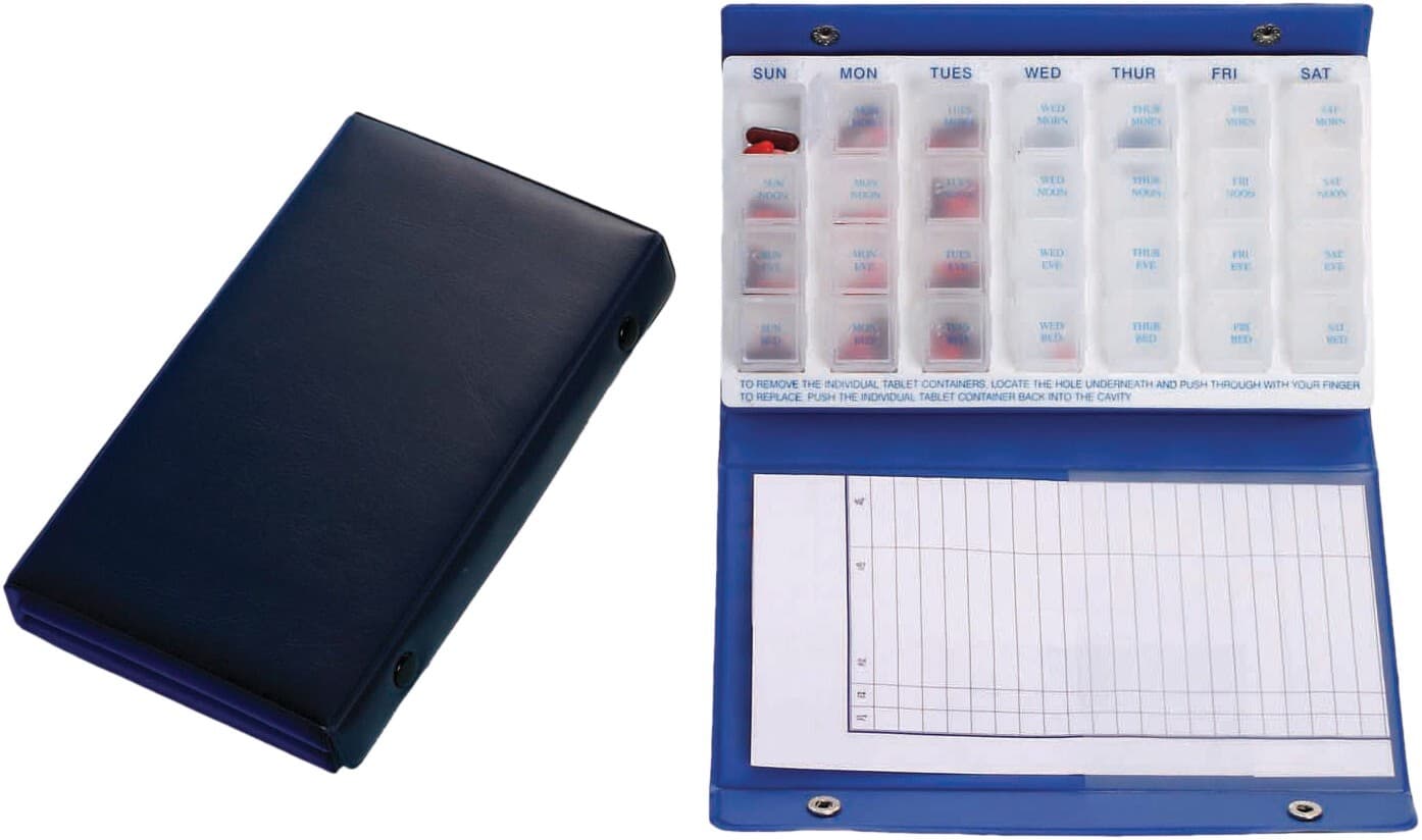 Aidapt Weekday Pill Dispenser Pill Container Storage Memo Pad for Records