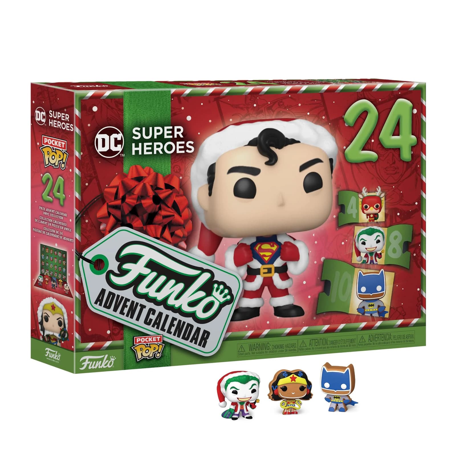 Funko DC Advent Calendar with 24 Pocket Pop Collectible Mini Figures