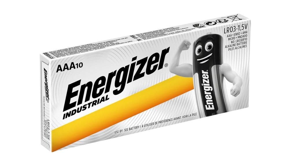 7638900361063 ENERGIZER BATTERY INDUSTRIAL PRO AAA LR03 1.5V 10 PCS ENERGIZER
