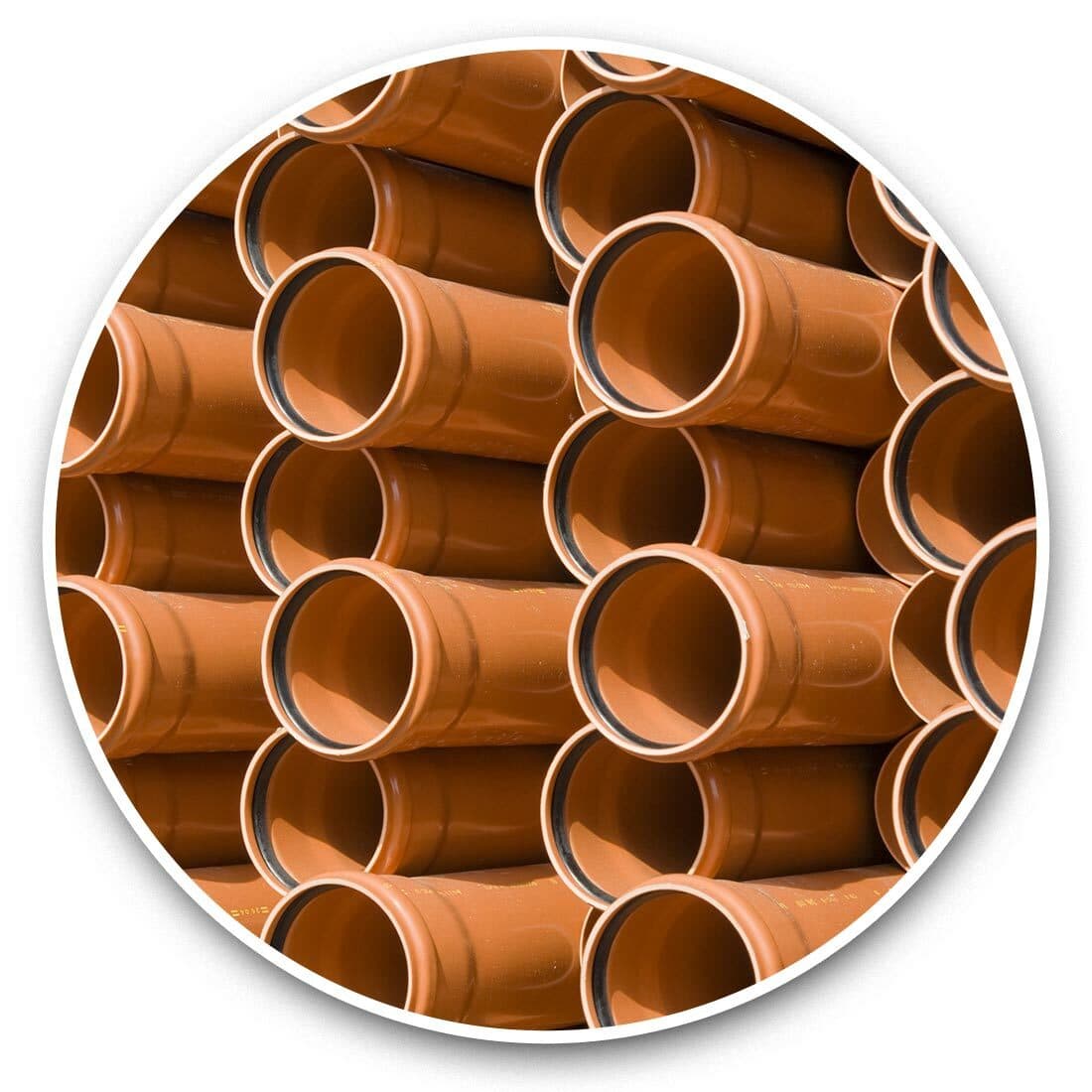 2 x Vinyl Stickers 25cm - Drainage Pipes Civil Engineering  #44902