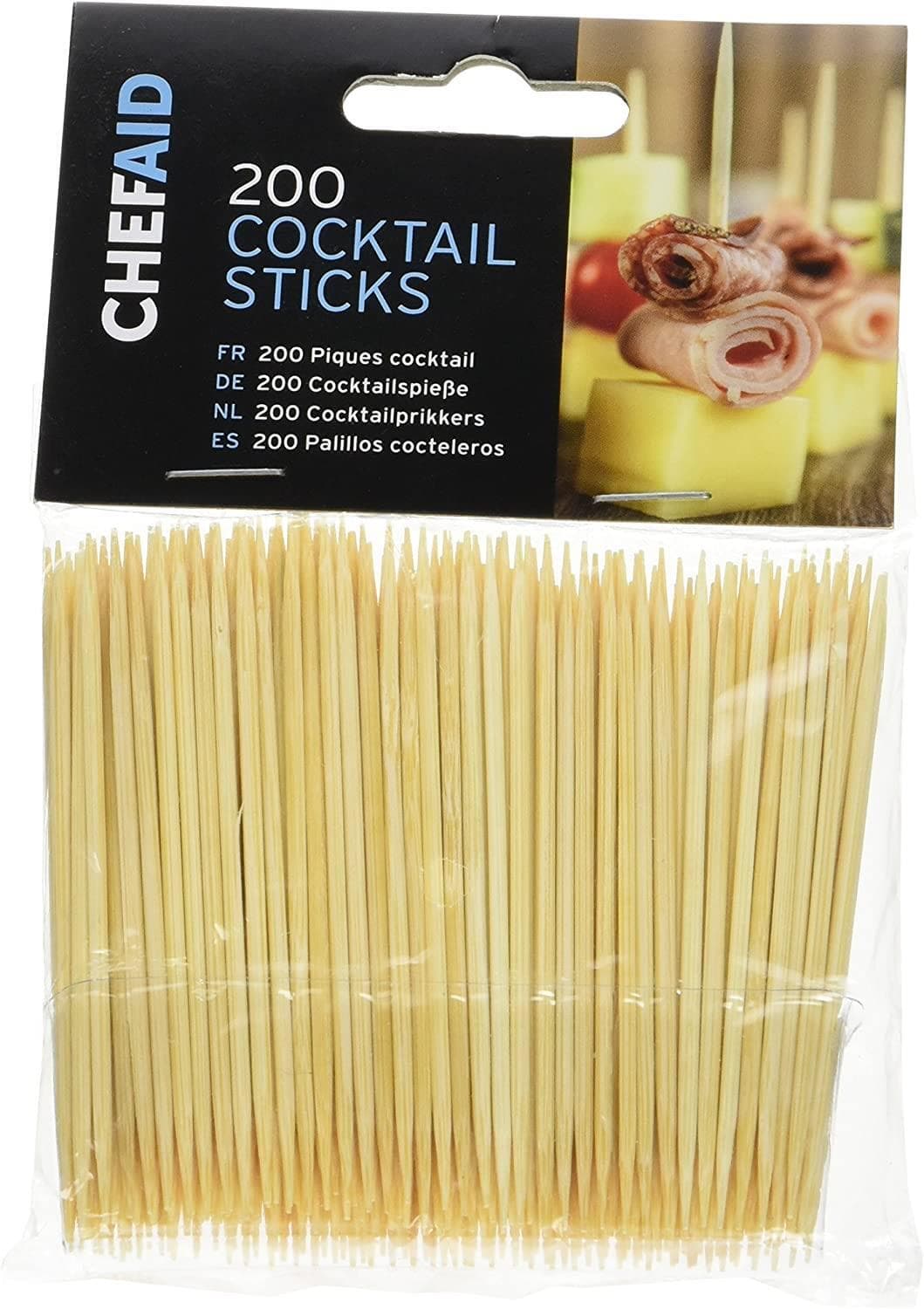 200 Cocktail Sticks 8cm Party Buffet Catering Serving Cherry Olives Toothpicks