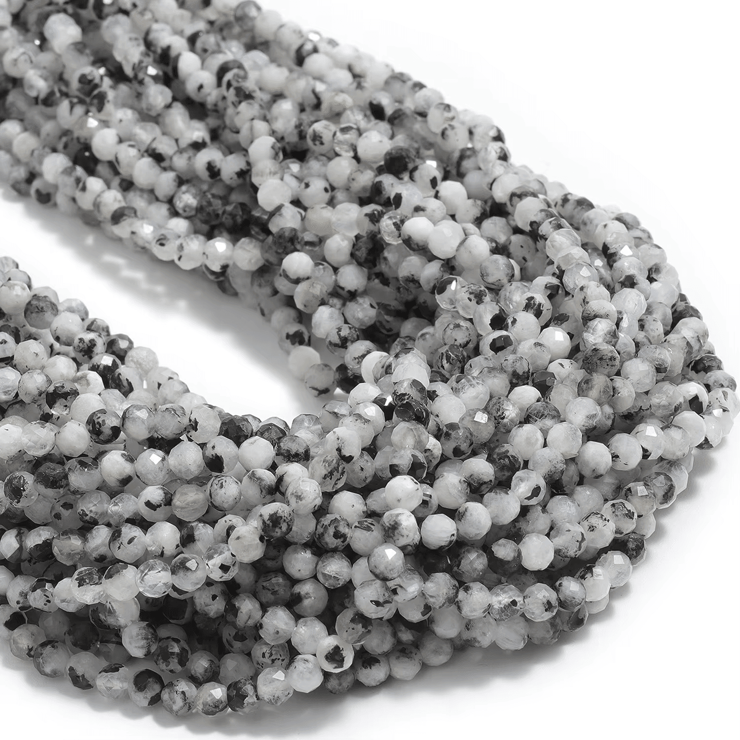 2-4mm Faceted Natural Stone Beads Aquamarine Lapis Amethyst DIY UK