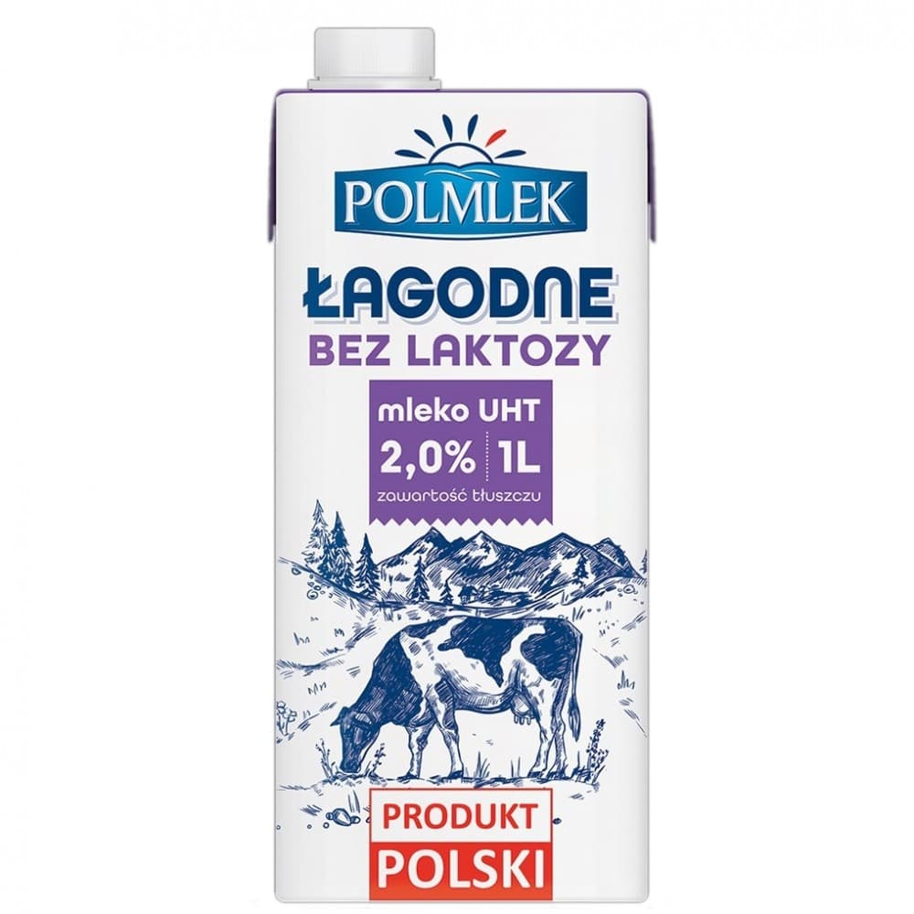 5907809284295 MLEKO BEZ LAKTOZY UHT POLMLEK 1L 2 ART. SPOŻYWCZE KOSZYK
