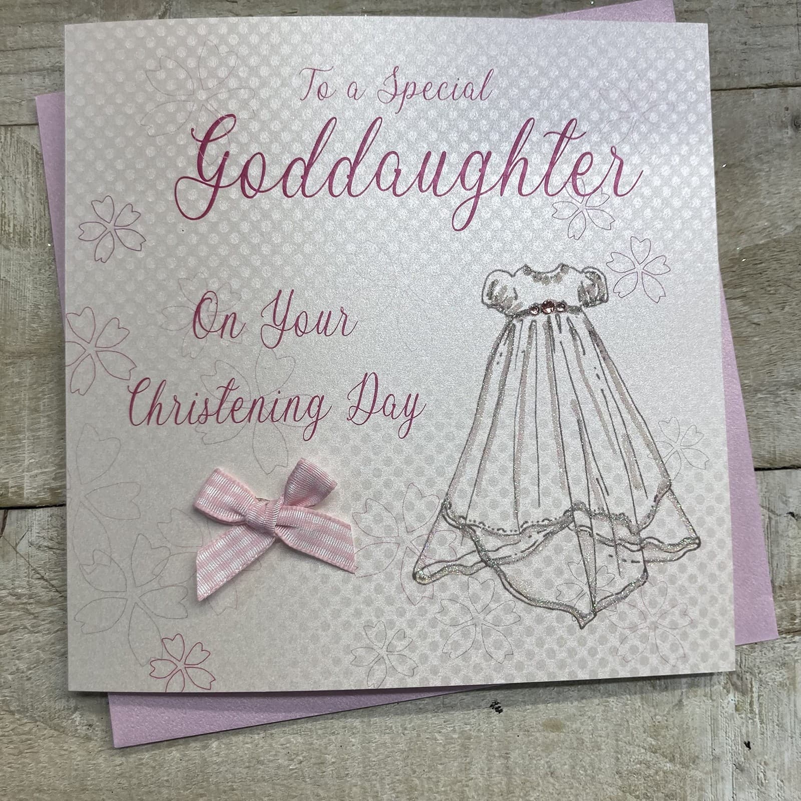 Christening Gown To a Special Goddaughter on Your Christening Handmade Christ...