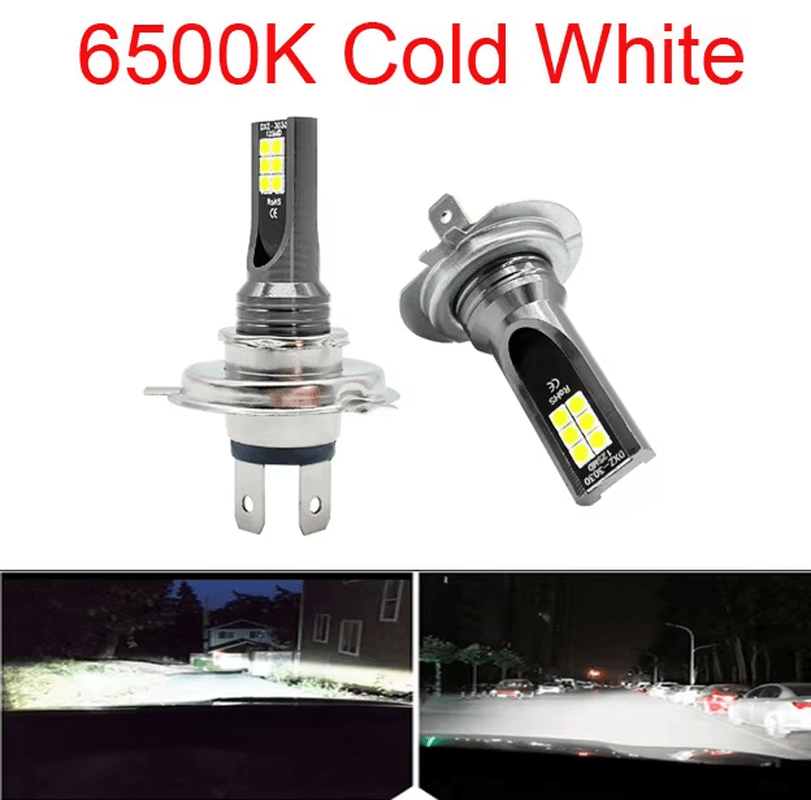 2Pcs Super Bright H4 H7 Led Bulb Car Headlight Motorcycle H1 H3 H8 H9 H11 Auto F