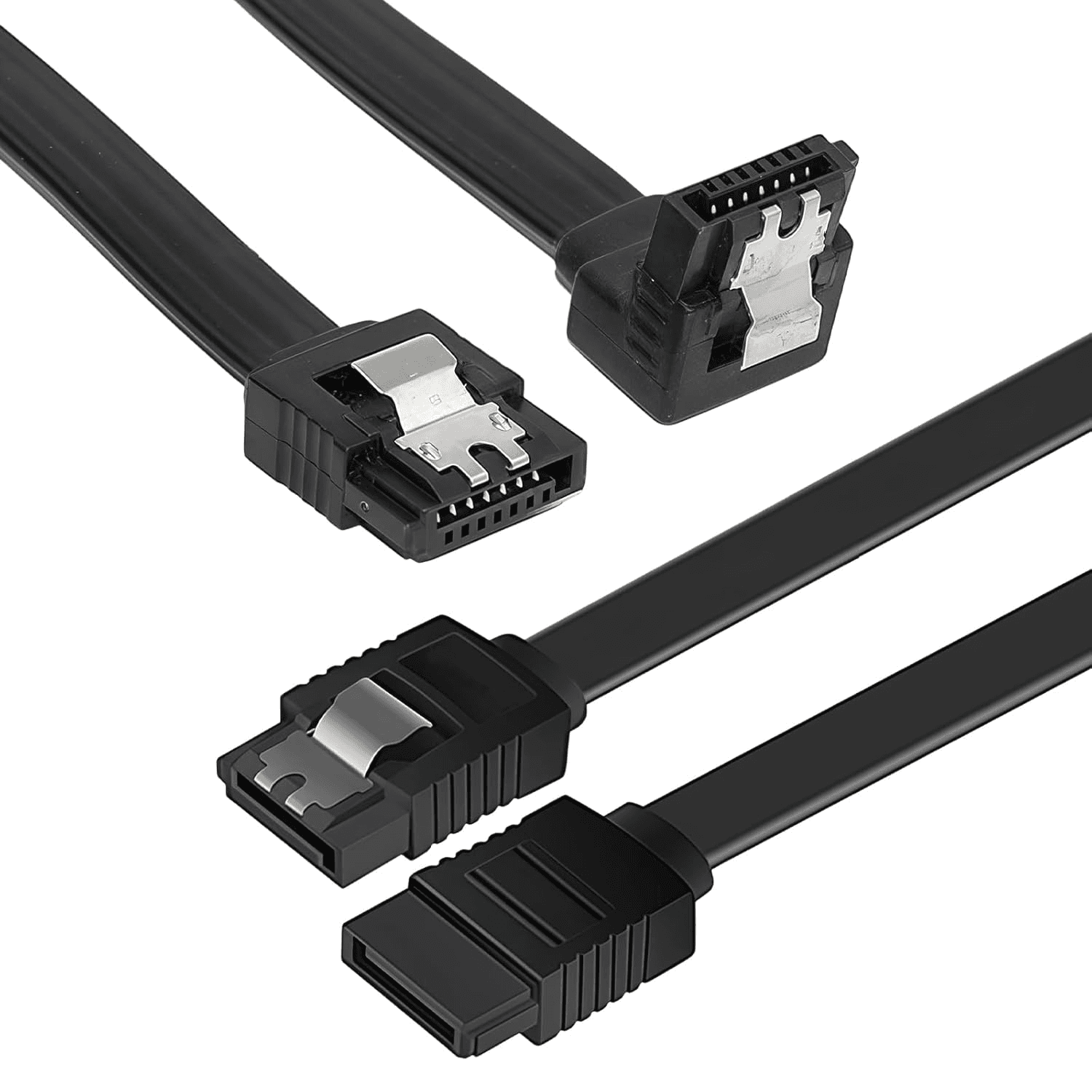 3-Pack SATA Cable III 6Gbps - High-Speed Data Transfer for HDD| SSD| CD Drives -