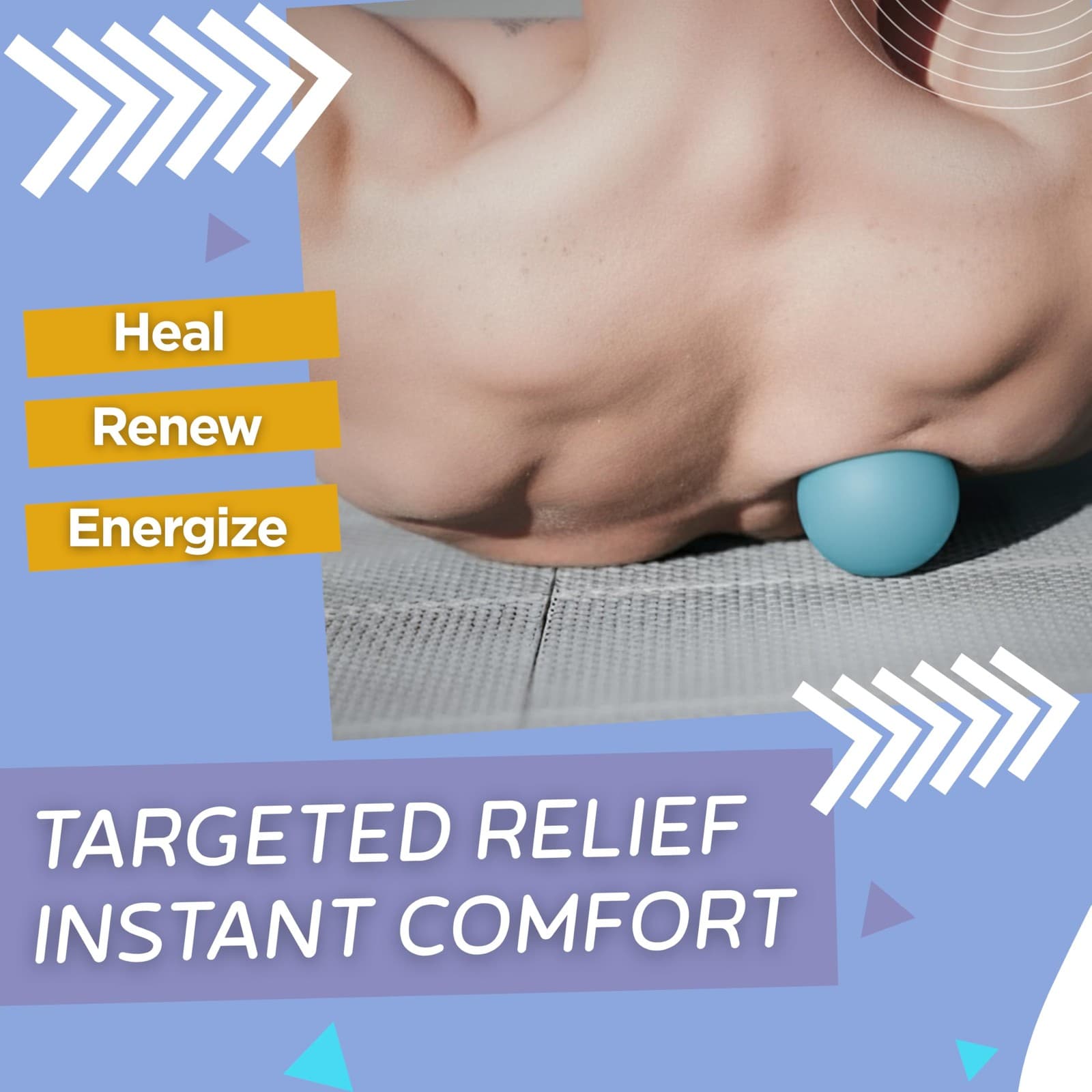Acupoint Massage Therapy Balls Set| Pack of 2 - 2 piezas (1 paquete)| Blue view 2