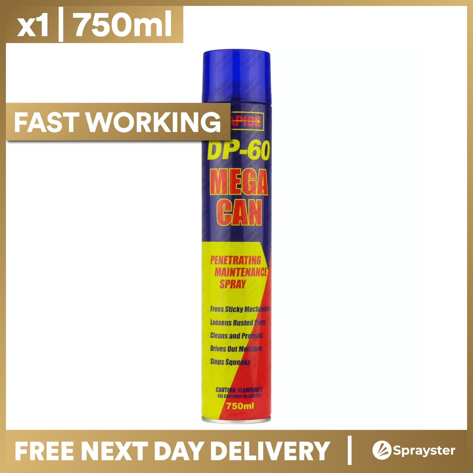 1 x 750ml DP-60 Penetrating Releasing Cleaning Maintenance Spray DP60 Lubricant