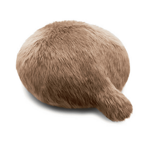 Petit Qoobo Cushion Shape Shake Tail Therapy Healing Robot Touch Brown Japan New