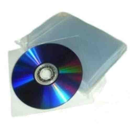 200 CD/DVD Clear Cover Cases High-Strength Plastic 150-Micron Disc Sleeve Wallet view 2