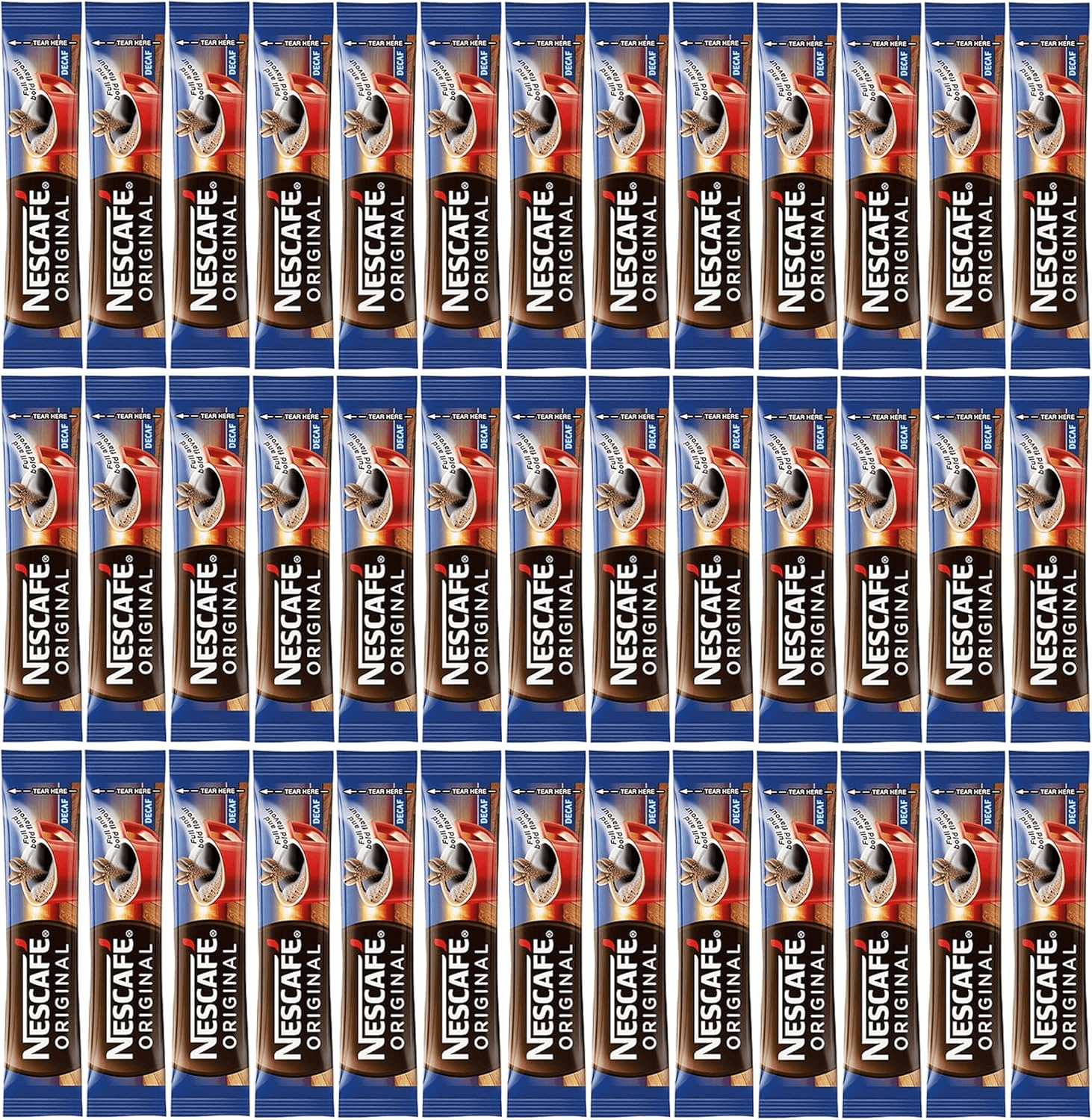 Nescafe Original Decaf Individual One Cup Instant Coffee Sachets X 50 1.2G Stick