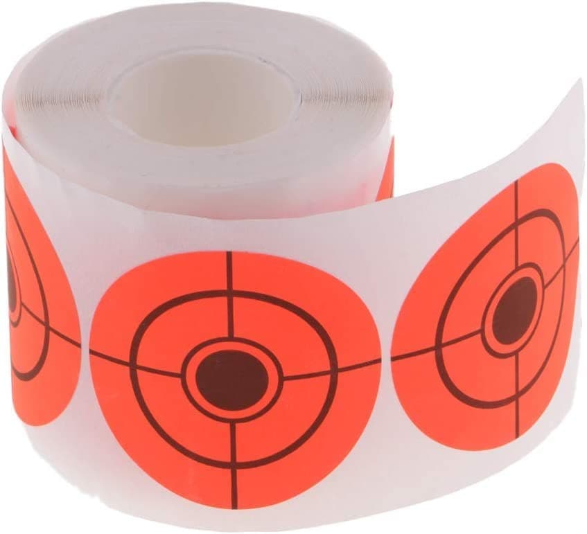 Approximately 250 Sheets Of 2-Inch Fluorescent Orange Target Stickers For Shooti