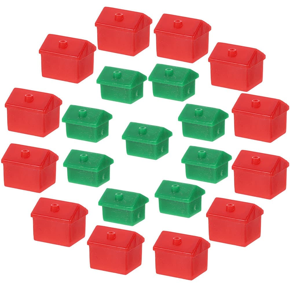 1 Set of Board Game House Props Rich Man Board Game Replacement House Hotel