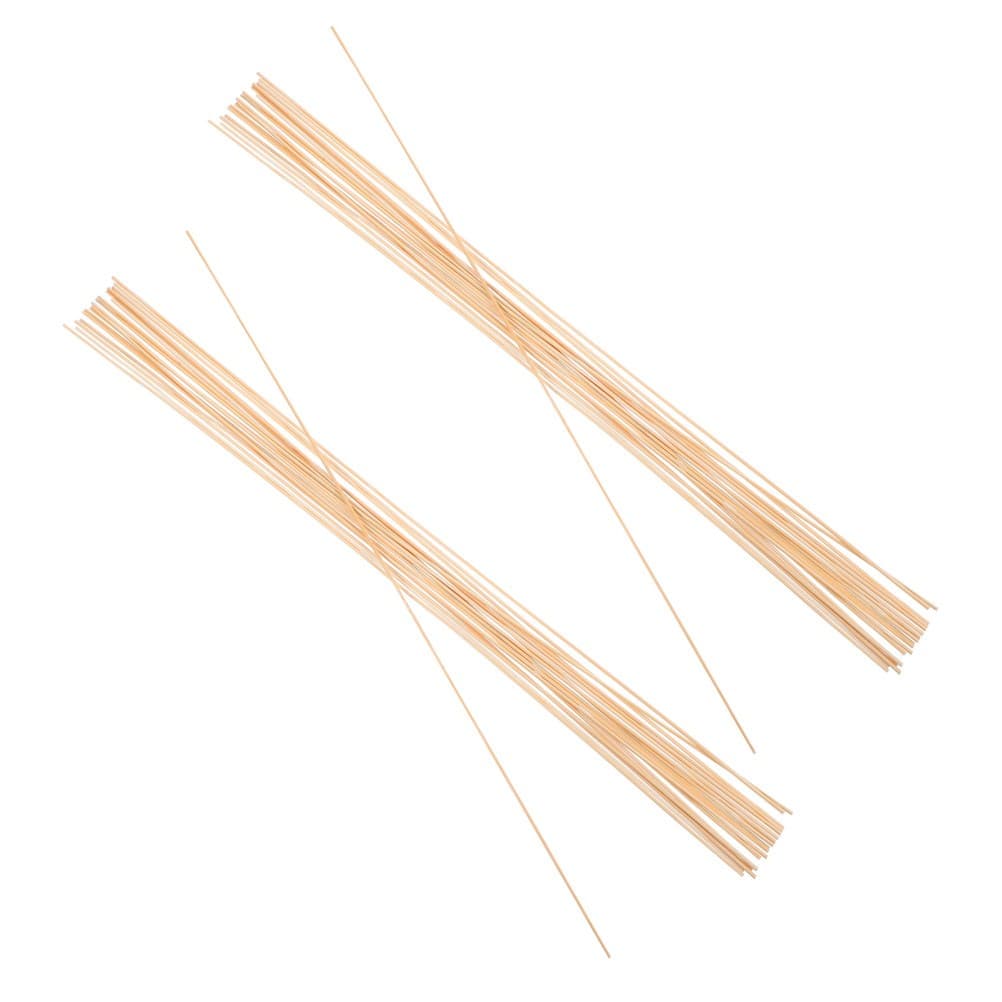 100pcs Bamboo Kite Support Sticks - Round Dowel Rods - 19.69x0.2 Inch Weaving