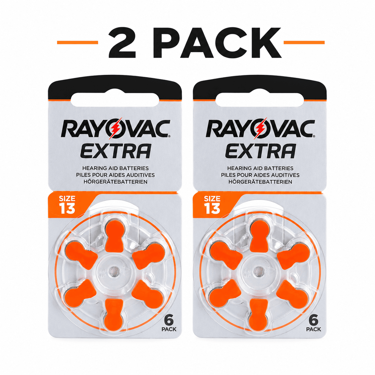 12x Rayovac Extra Advanced 13 Hearing Aid Batteries PR48 DA13 Zinc Air