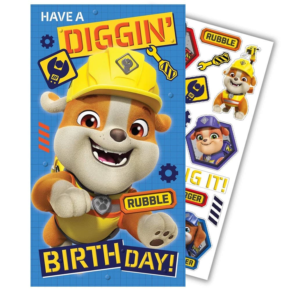 Paw Patrol - Birthday Card With Stickers - Cards  Gift Wrap - J300z