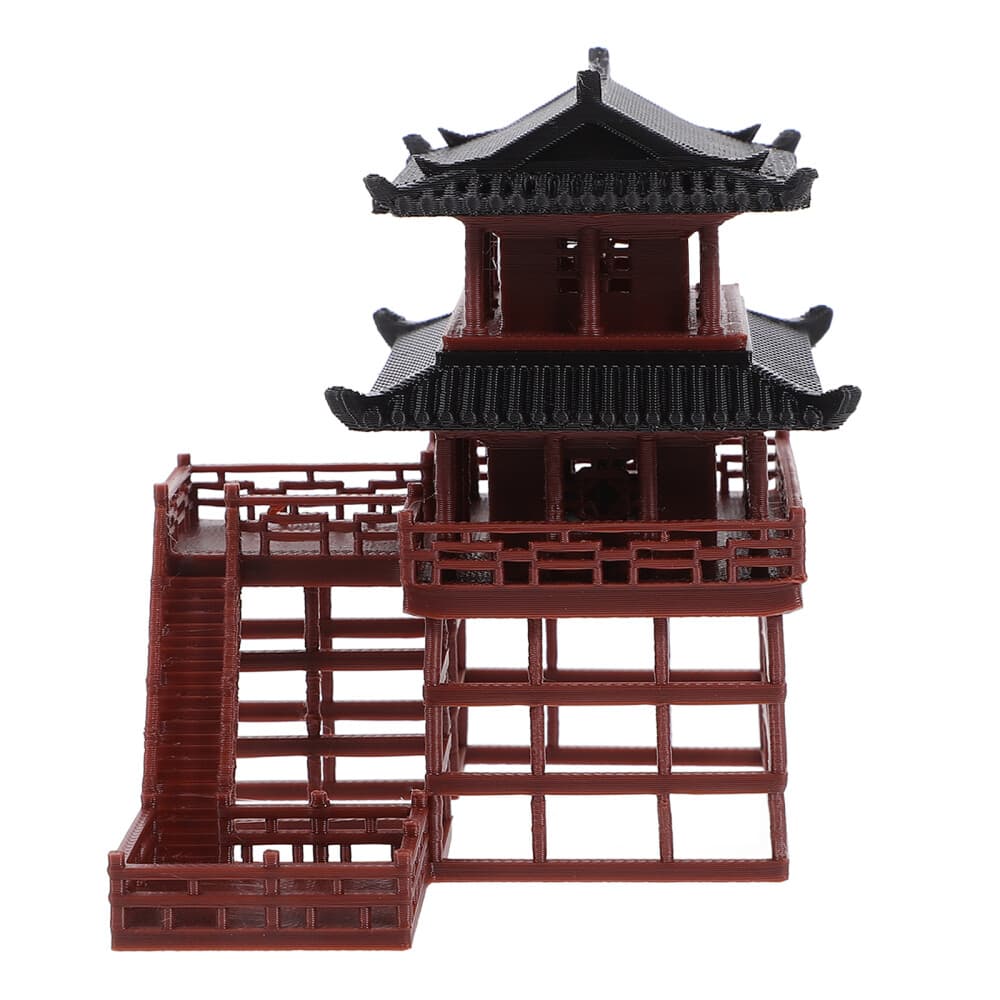 Ancient Building Model Chinese Pavilion Statue Mini Aquarium Landscape
