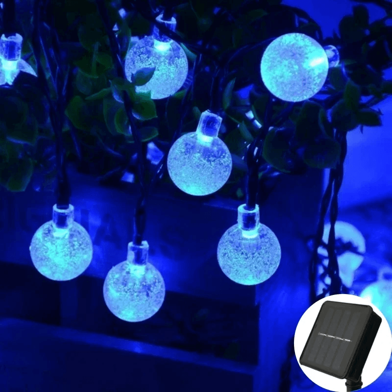 Solar LED Globe String Lights 60 LED Garden Fairy Lights Outdoor Christmas Decor