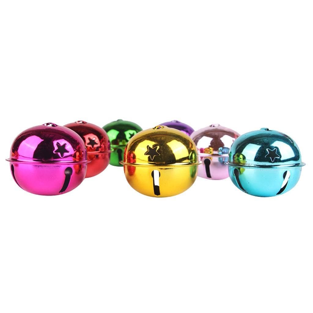20pcs 40MM Colored Bells DIY Christmas Decoration Pendants Crafts