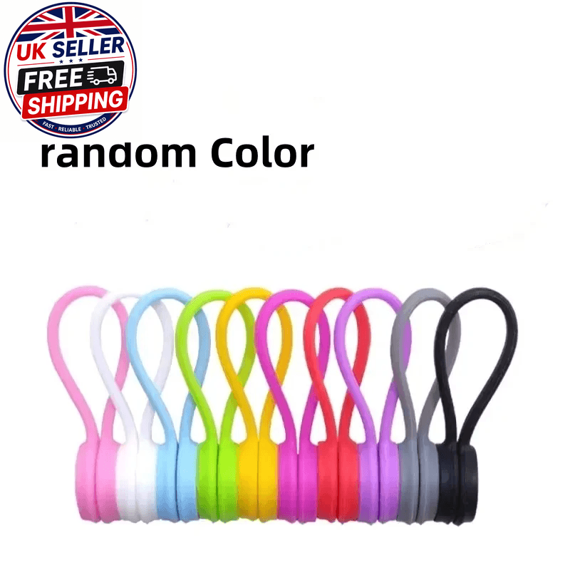 5/3/1PCS Silicone Magnetic Cable Tie Reusable Wire Organizer Clips for Bundling