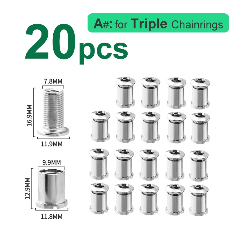 Bicycle Chainring Bolts M8 Crankset Screws MTB Road Bike Fixing Kit UK