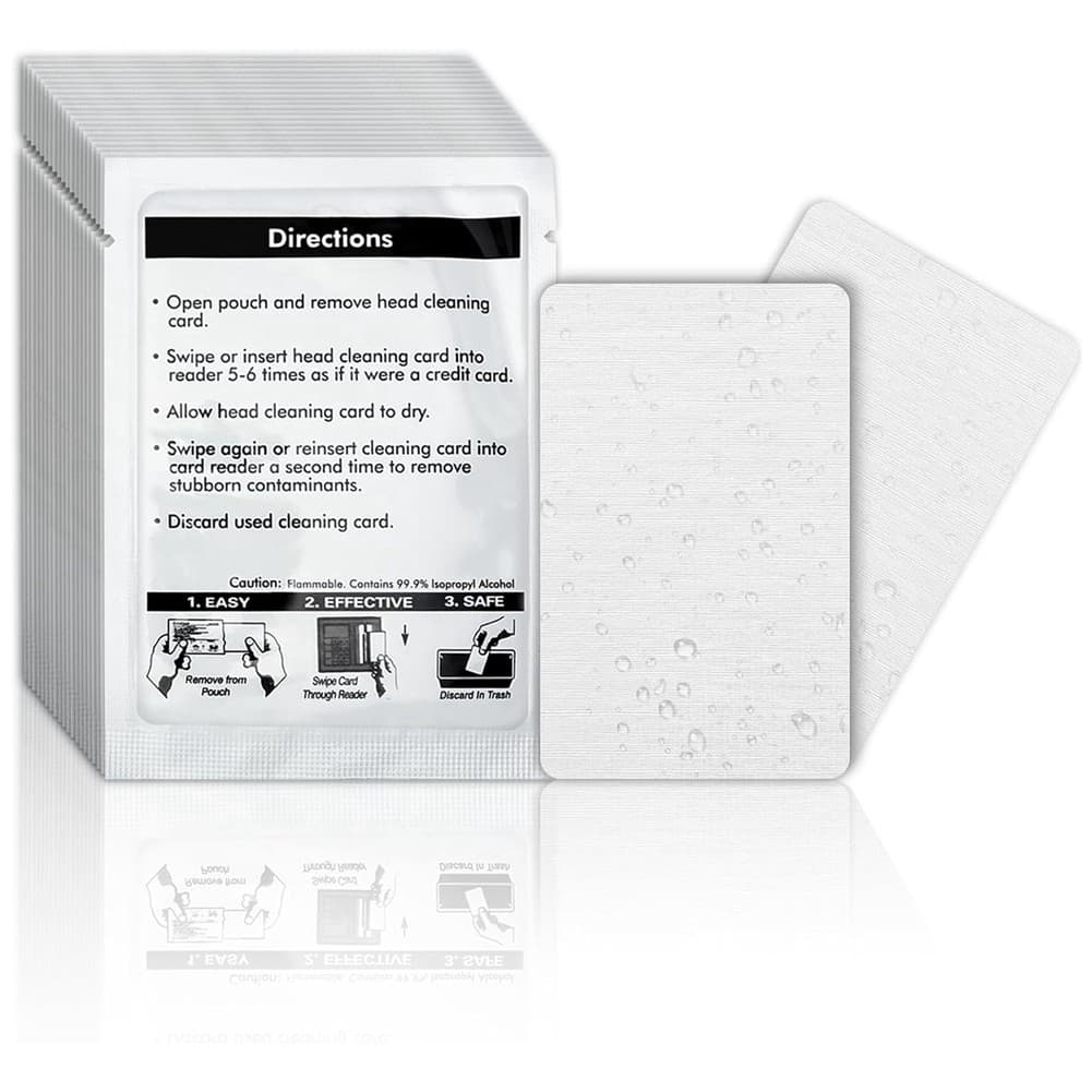 Card Reader Cleaning Cards - Dual Side Credit Card Reader Cleaner| CR804226