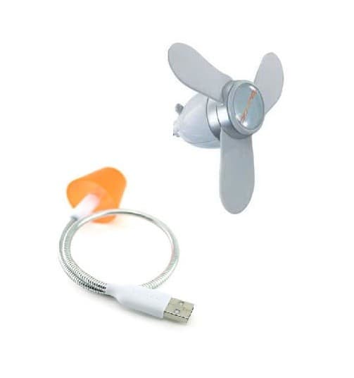 USB Fan Flexible Cooling Mini USB Powered Mistral Fan White COMPUTER PC By BOYNQ