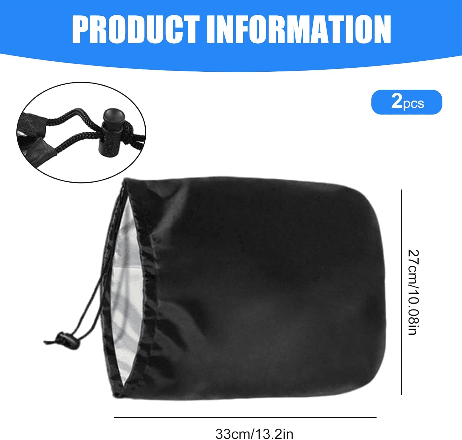 Auto Side Mirror Snow Cover| 33X27Cm Waterproof Dust-Proof Frost Guard for Car R view 2