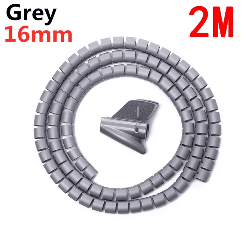 2M/1M Flexible Spiral Cable Wire Protector Cable Organizer Computer Cord Protect