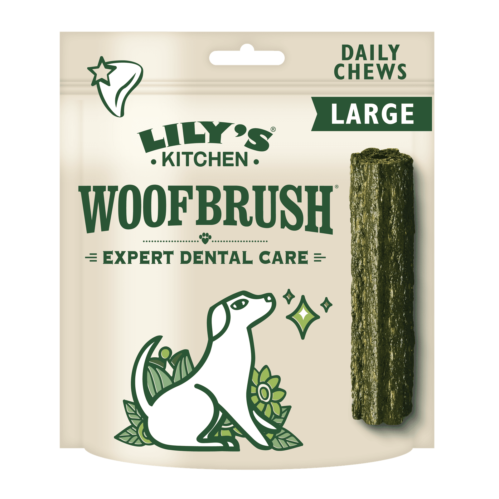 Lily's Kitchen Woofbrush Dental Large Dog Chews - 329g