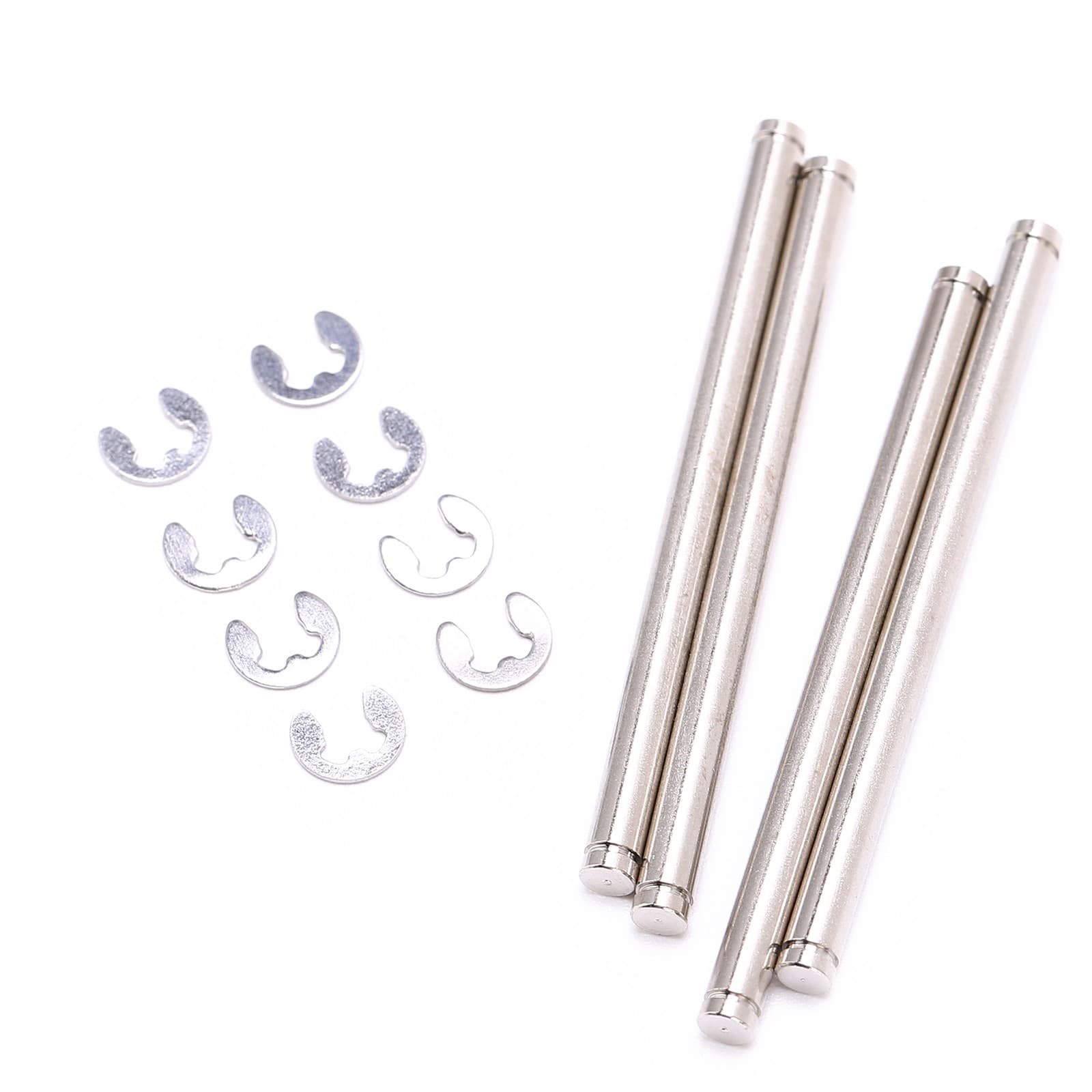 4x Stainless Steel Suspension Pins 48mm With E Clips For Slash 2WD NEW