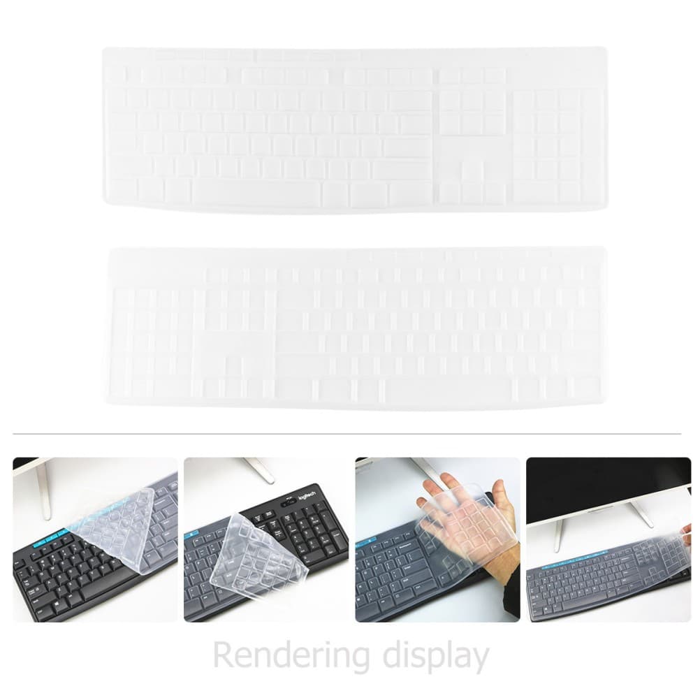 Universal Keyboard Cover Clear Silicone Mat Covers for Computer Keyboards view 2