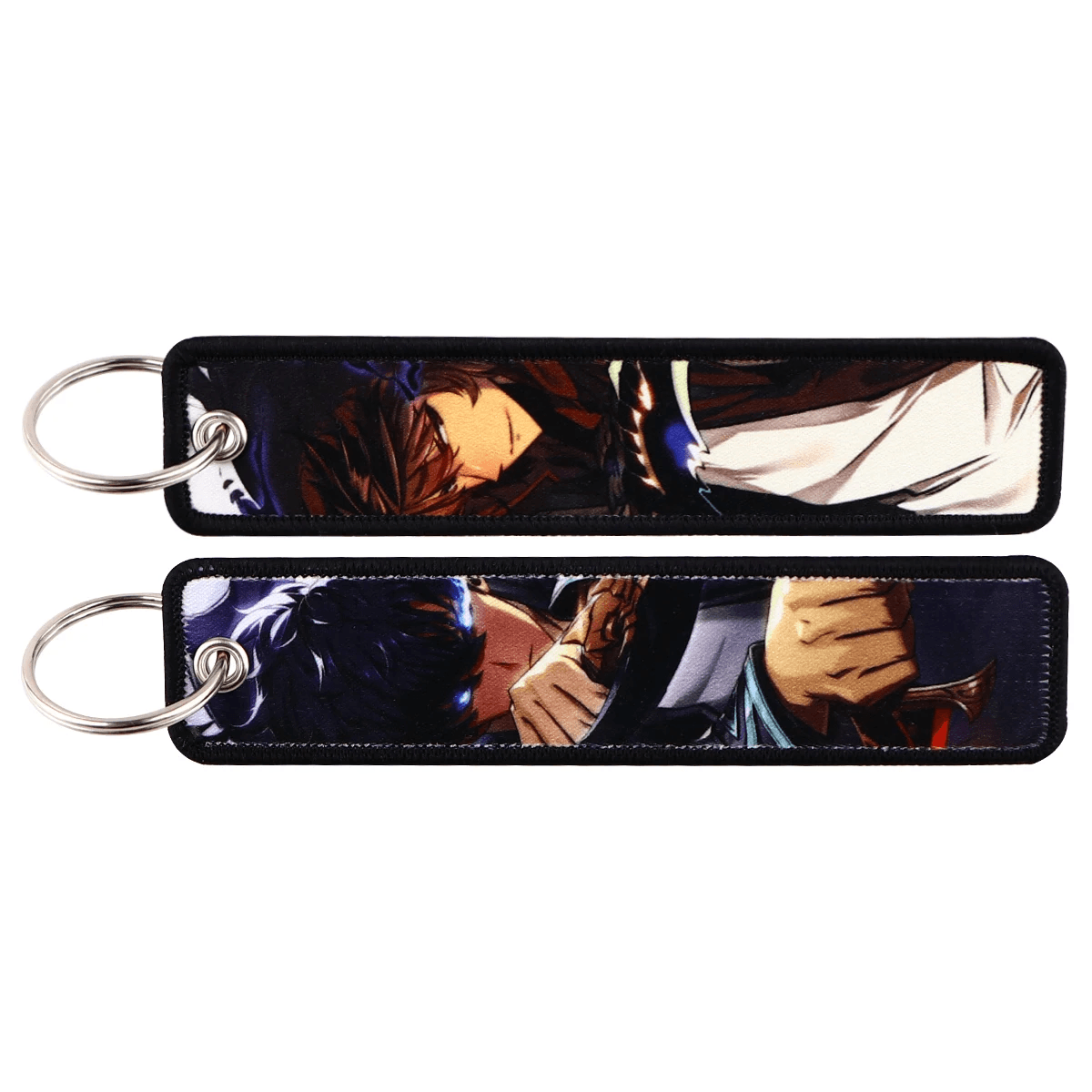 Embroidered Anime Jet Tag Keychain Key Ring for Backpack Car Bike Gift