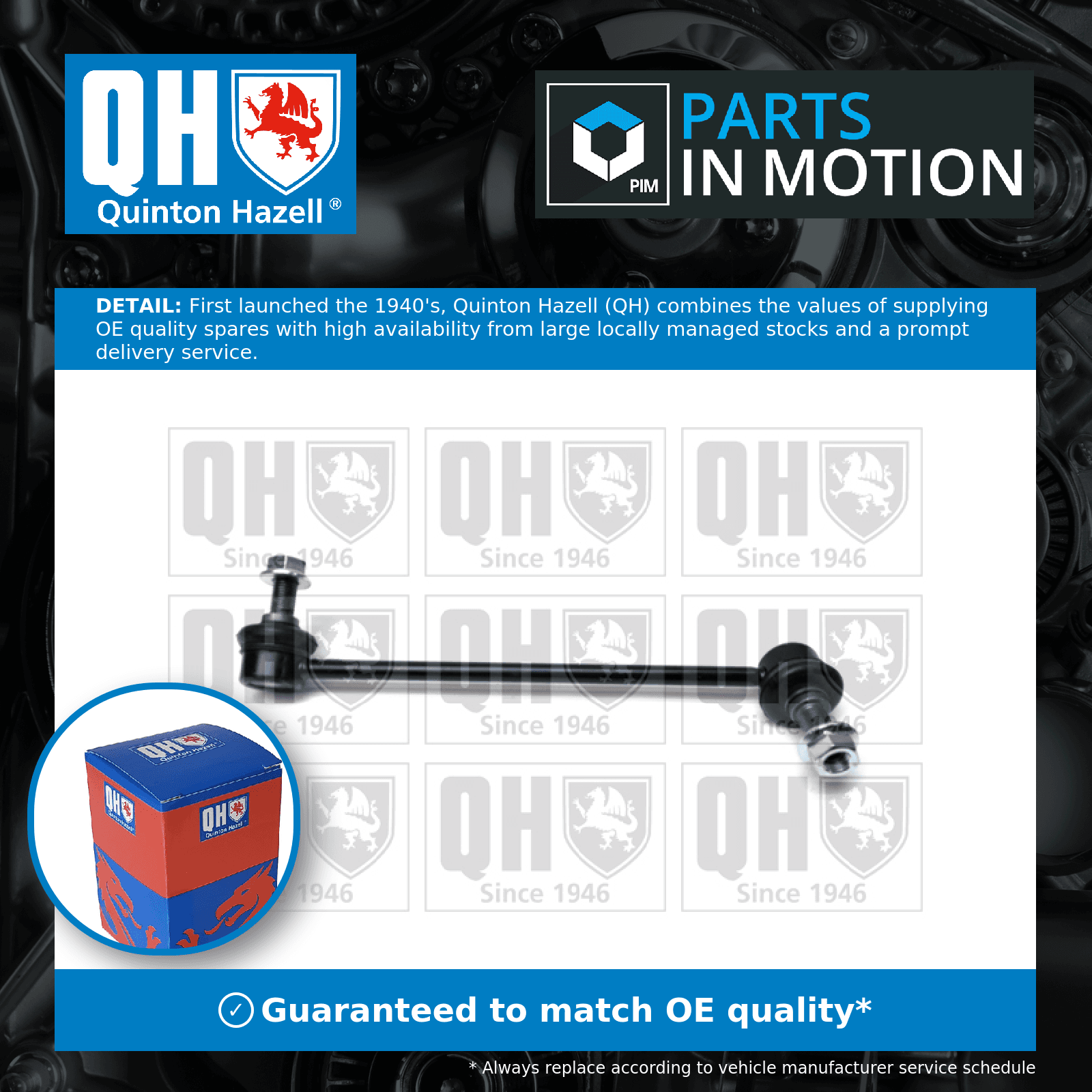 Anti Roll Bar Link Front Right QLS3892S Quinton Hazell Stabiliser Drop Link New
