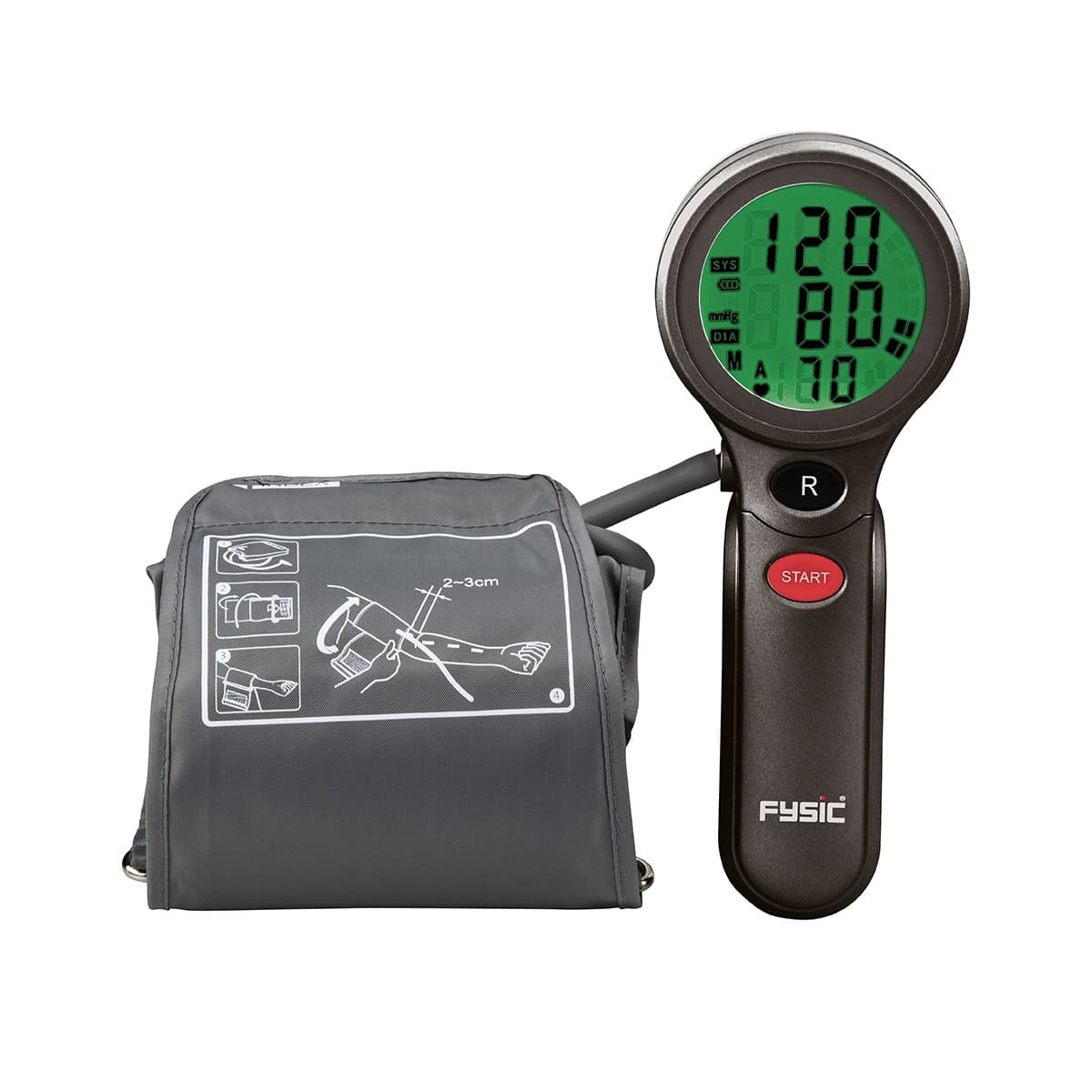 Electronic Blood Pressure Monitor with Memory for 90 Measurements/Backlit
