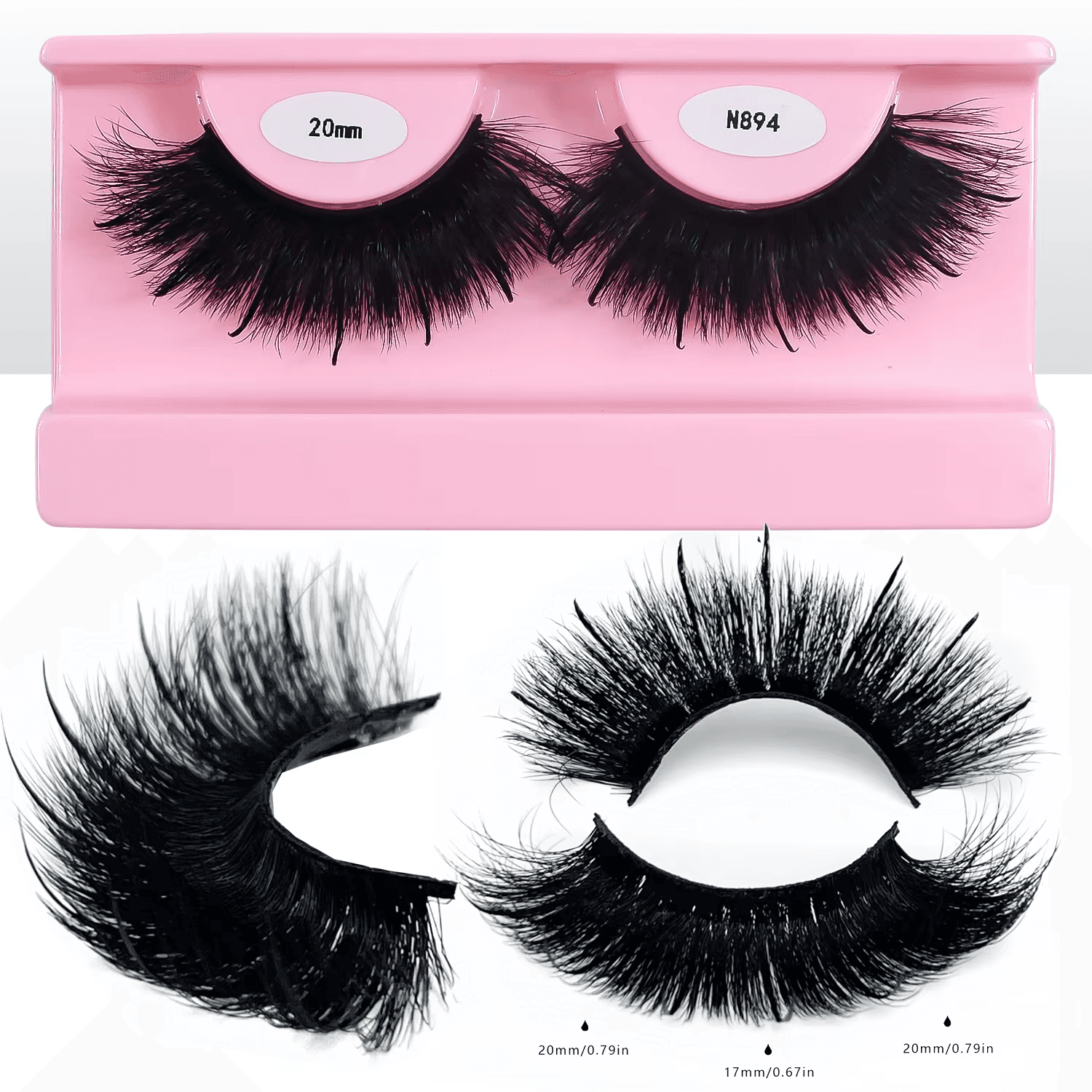 REDSIREN Faux Mink Lash Spikes Wispy Thick Natural Full Strip Lashes New Makeup