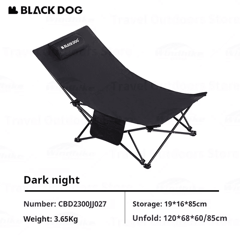BLACKDOG Lightweight Camping Chair with Pillow Lounge Office Nap Home Use Reclin
