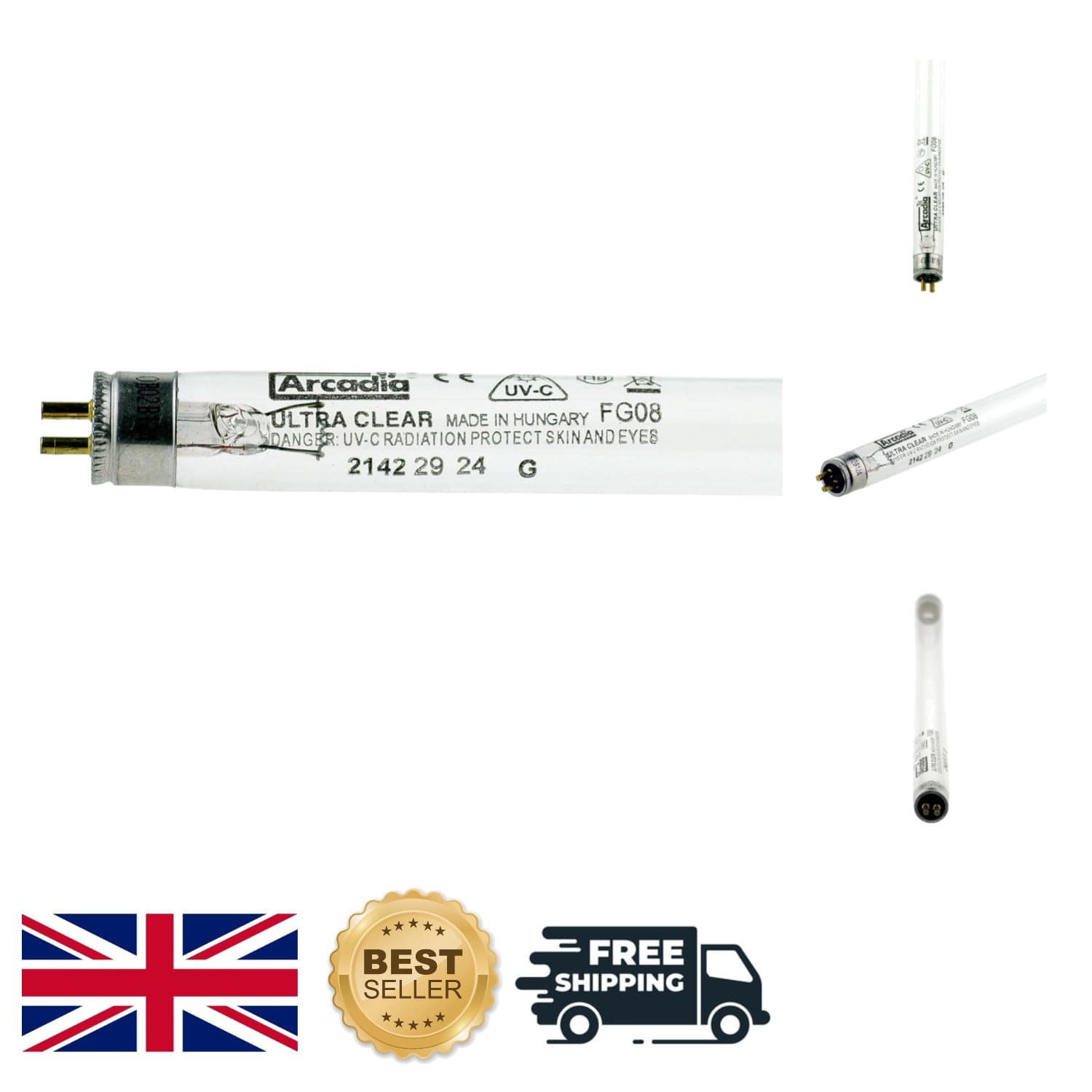 Arcadia 8W Ultra Clear UV Lamp 300mm - Crystal Clear Pond Water Solution