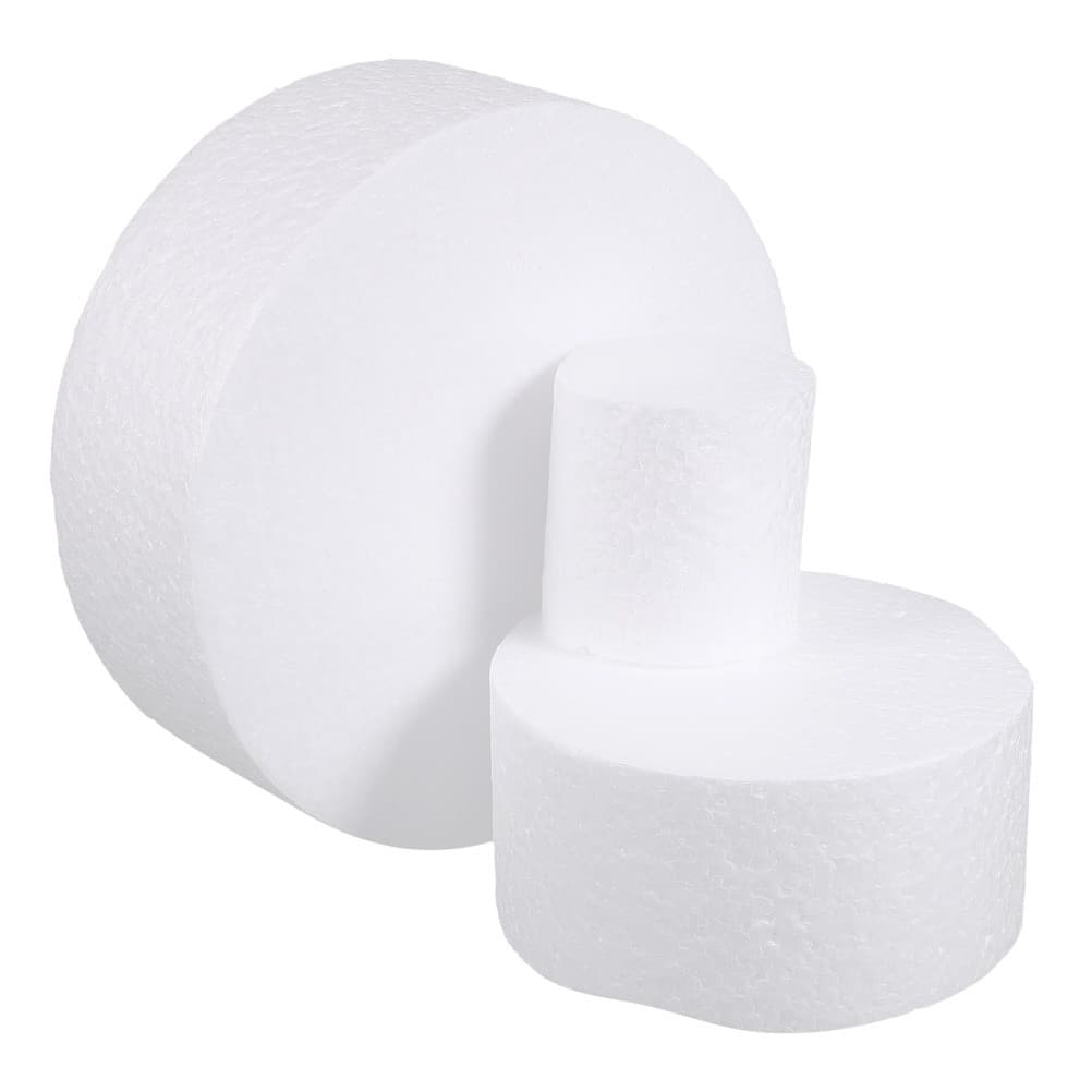 3pcs DIY Foams Cake Models Blank Round Cake Model Baking Practice Props