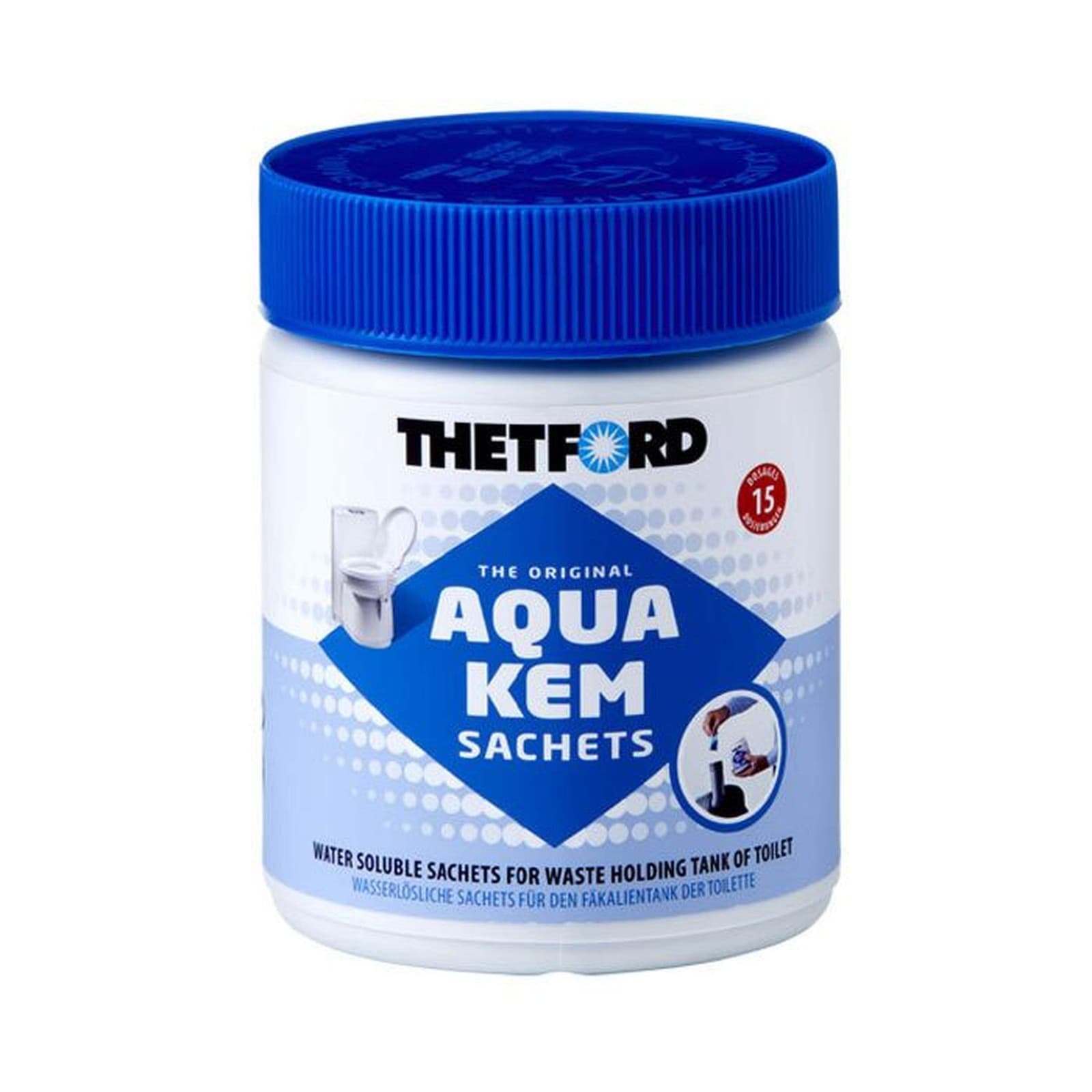 Thetford Aqua Kem 15 Blue Sachets Chemical Toilet Motorhome Camping