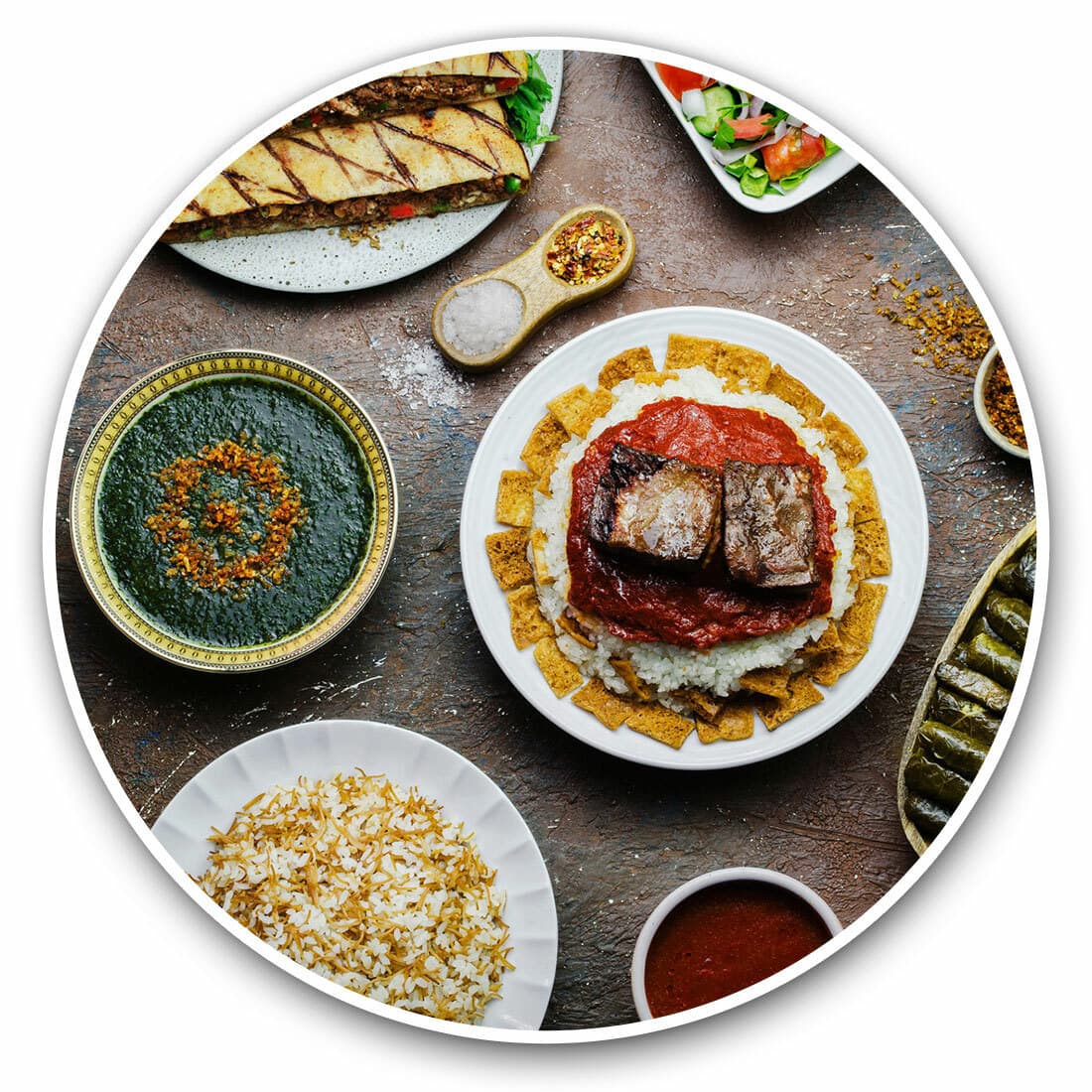 2 x Vinyl Stickers 20cm - Arabic Cuisine Middle East Food Cool Gift #21144