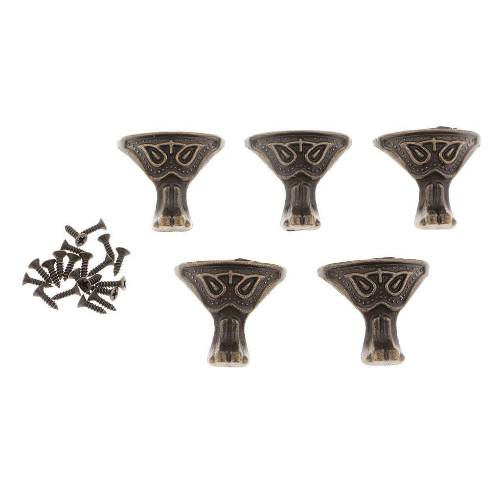 5pcs Vintage  Legs Fit Cabinet Cupboard Table Jewelry Chest