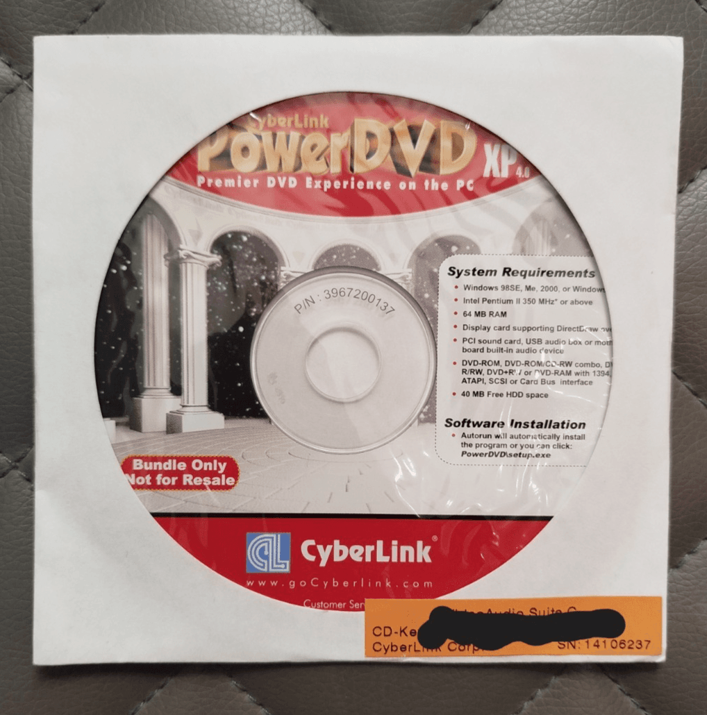 Cyberlink PowerDVD XP 4.0 Software| Product Key| Premier DVD Experience for PC