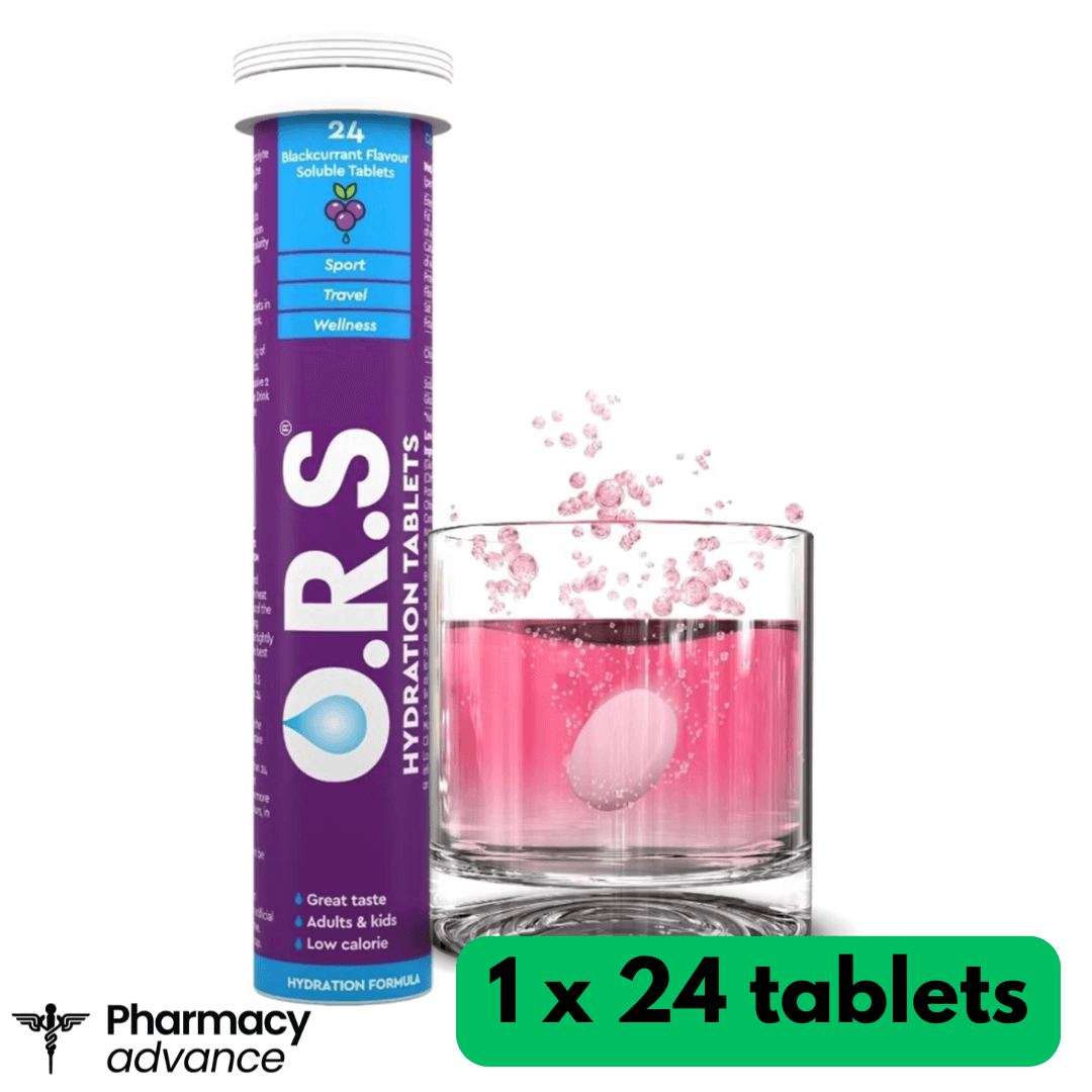 ORS Oral Hydration Salts Electrolyte Hydration Drink Soluble 24 Tablets - 1 only