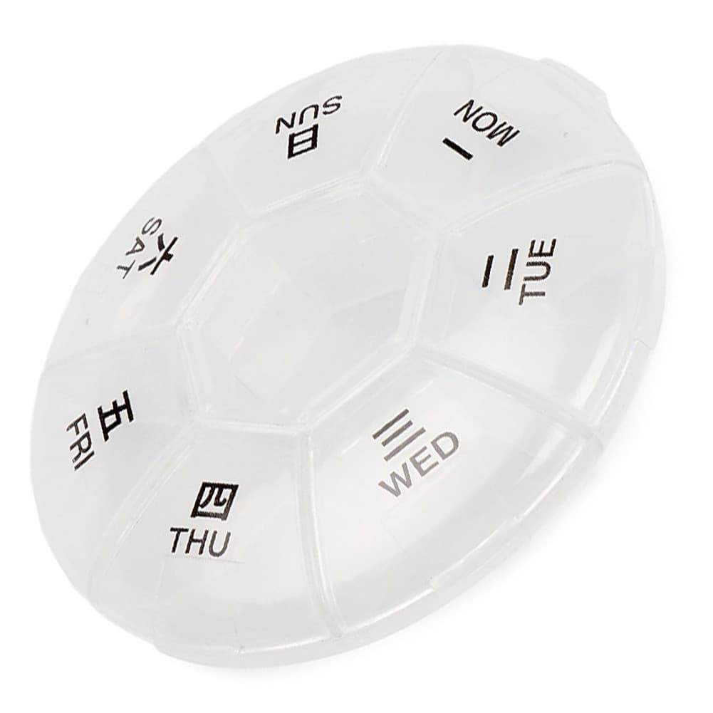 1 PCS Round Portable Pill Box Medicine Planner Small Case Weekly Pill3447 view 2