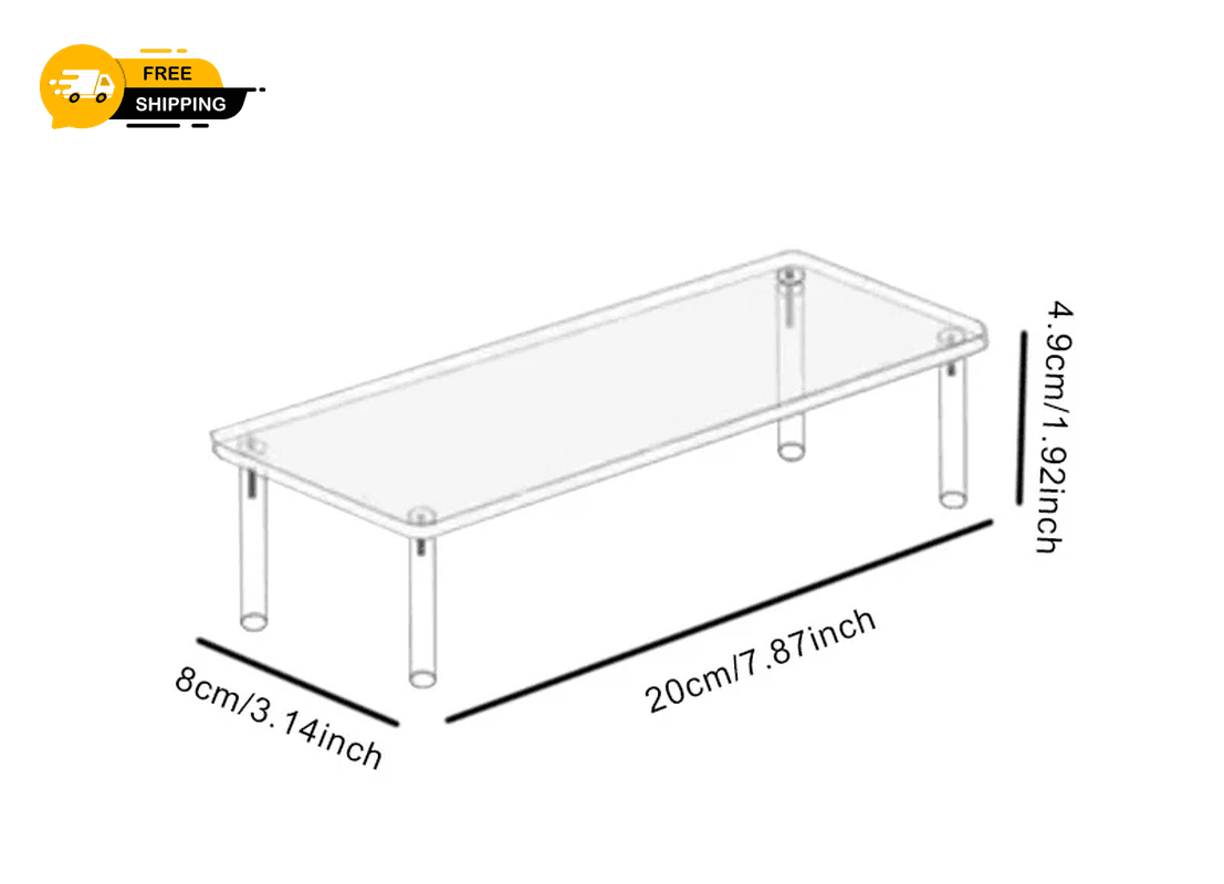 Acrylic Display Stand 1-4 Tier Transparent Shelf Cupcake Perfume Storage