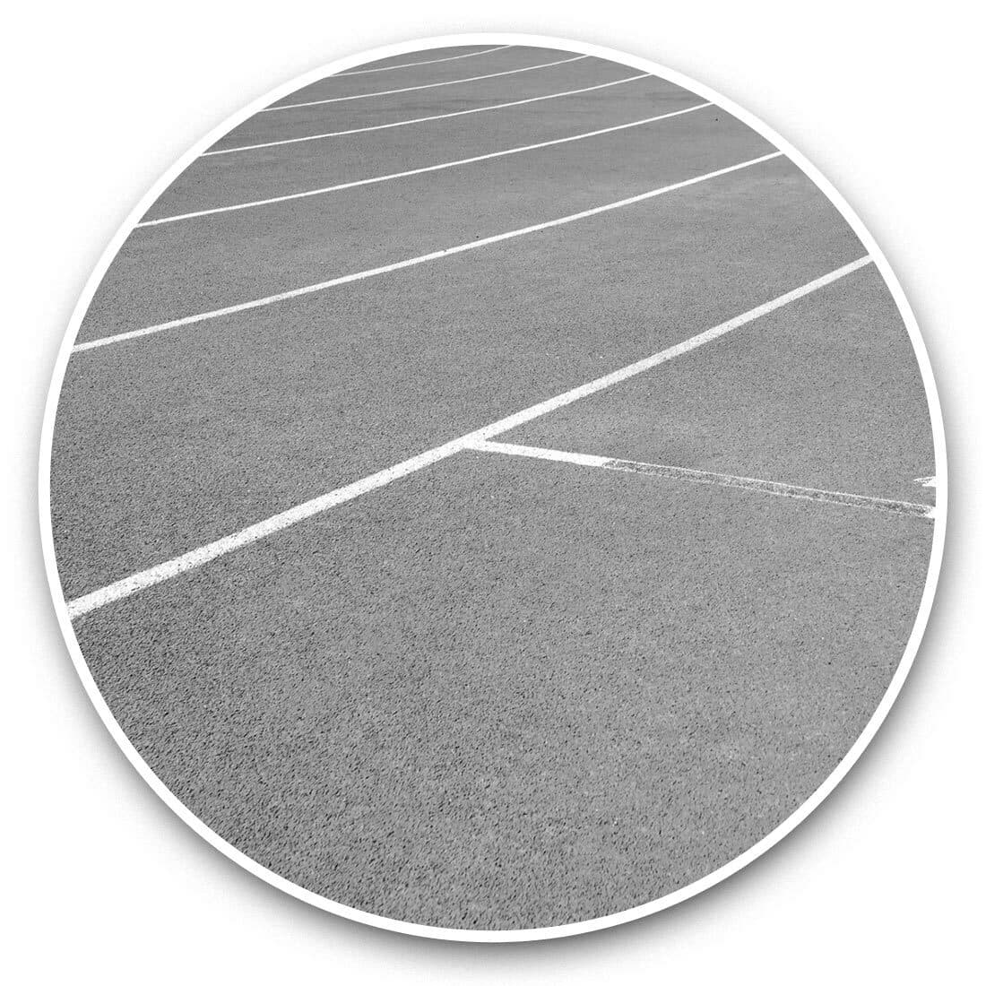 2 x Vinyl Stickers 20cm (bw) - Athletic Running Track Sports  #42500
