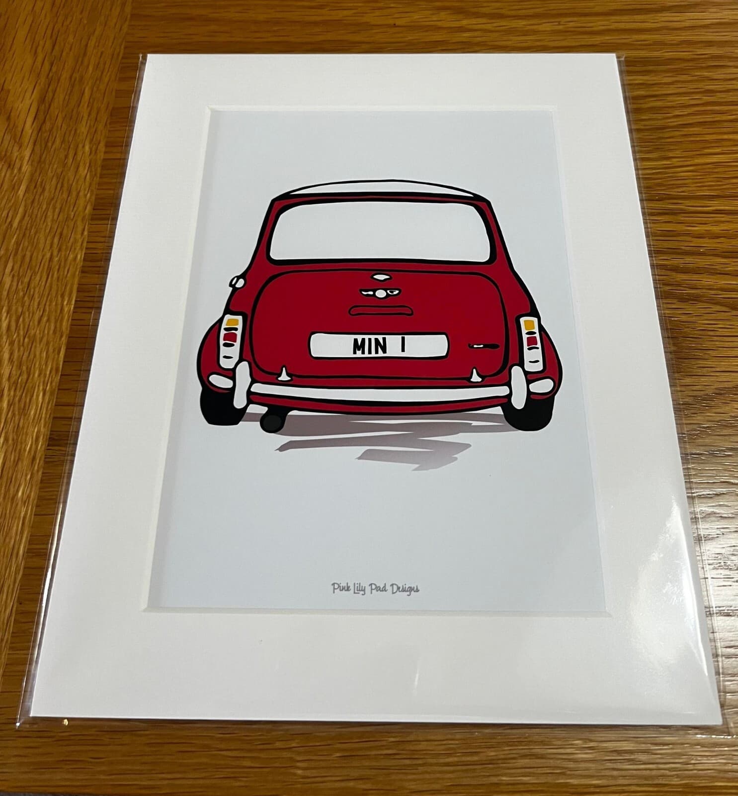 Classic Mini Cooper Original Drawing. Morris Mini