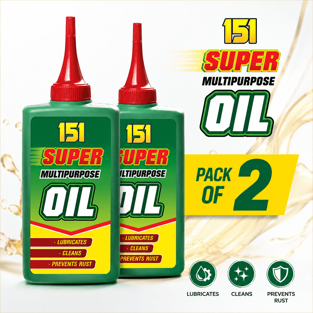 151 Super Multipurpose Oil 100ml Pack of 2 Lubricates Cleans Prevents Rust